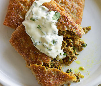 East Arican Stuffed Flatebread (Keema chapati)